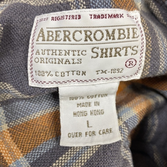 Vintage Abercrombie & Fitch Hook & Loop Short Sleeve Button Down Shirt Large - Picture 4 of 6